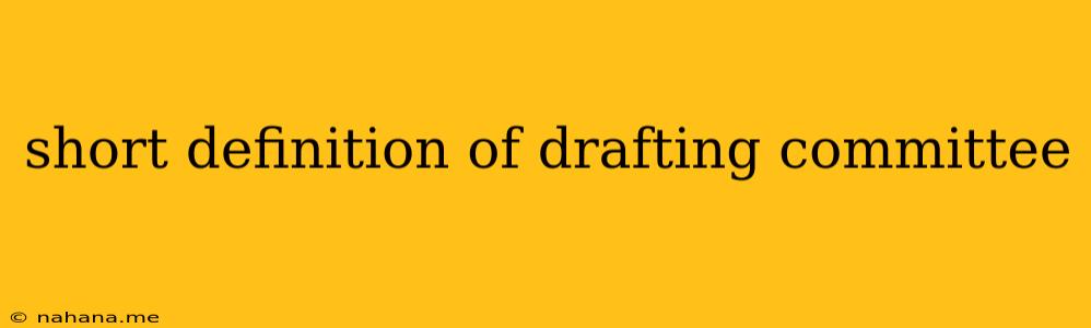 short definition of drafting committee