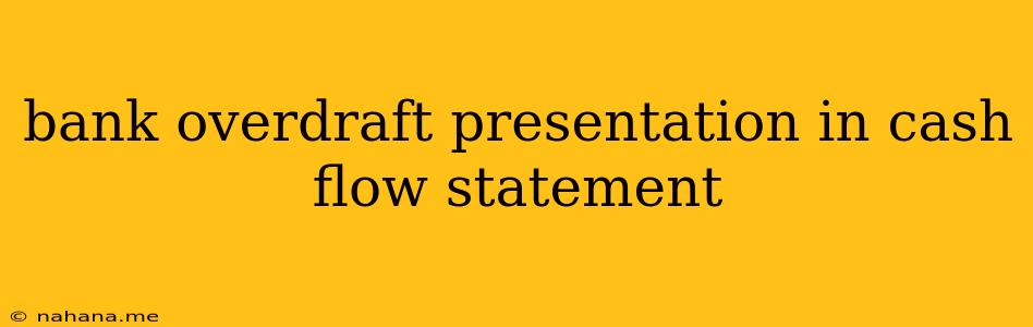 bank overdraft presentation in cash flow statement