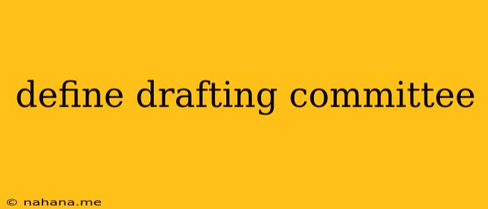 define drafting committee