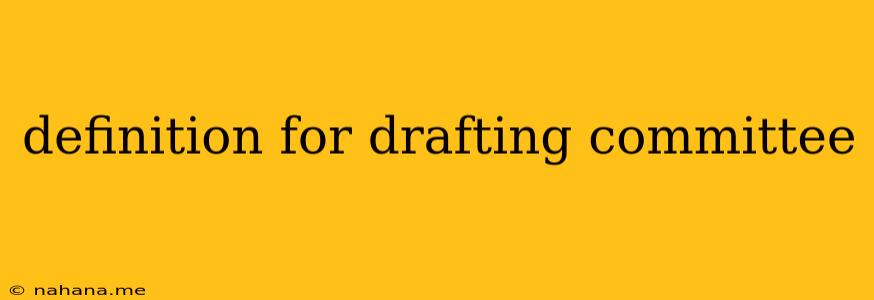 definition for drafting committee