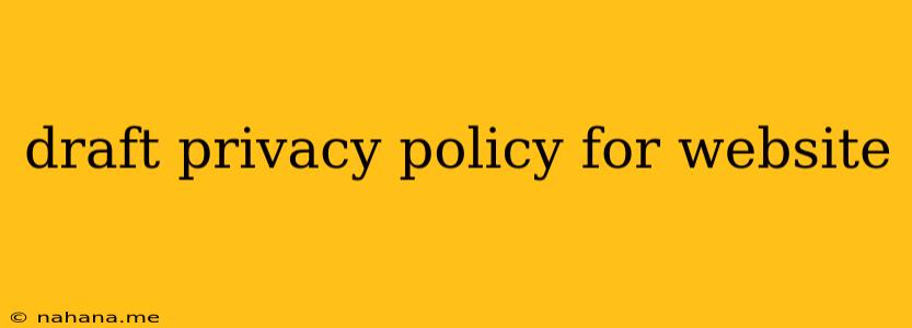 draft privacy policy for website