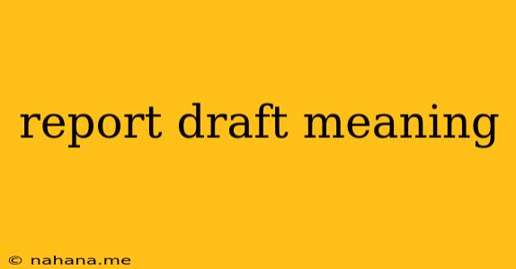 report draft meaning