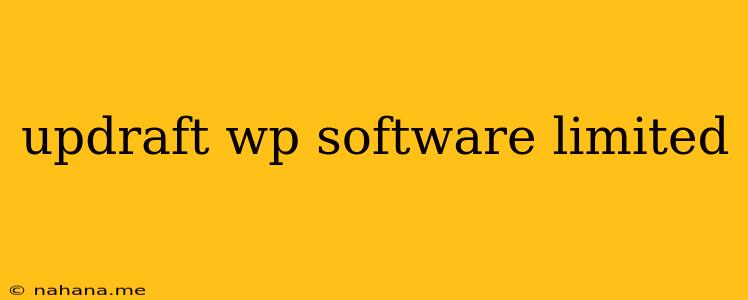 updraft wp software limited