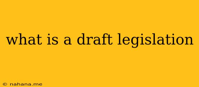 what is a draft legislation